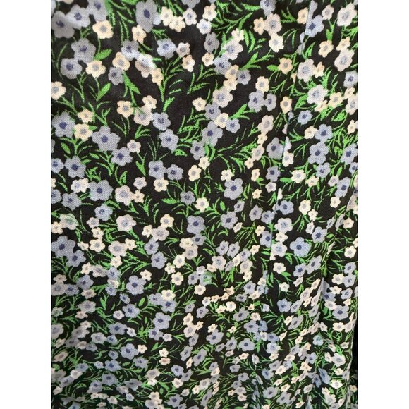 Floral Print New Look Mini Dress With Ruffle Hem & Short Sleeves - Picture 9 of 10